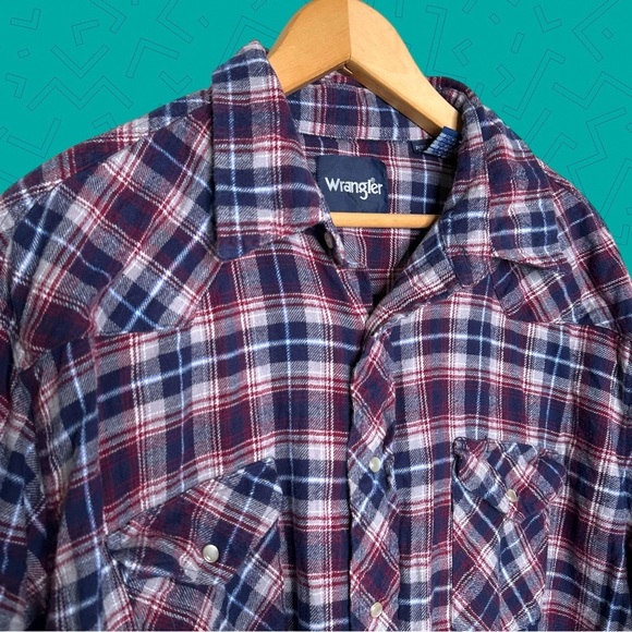 Wrangler Other - Vintage Wrangler Pearl Snap Western Flannel Shirt